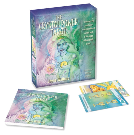 Book cover of: Crystal Power Tarot. By: Jayne Wallace