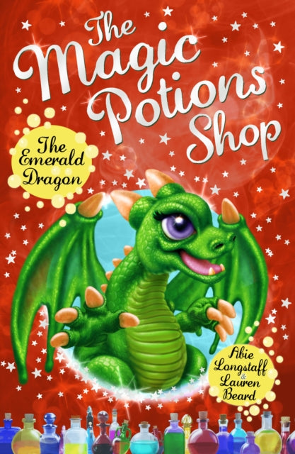 Book cover of: Magic Potions Shop: The Emerald Dragon. By: Abie Longstaff