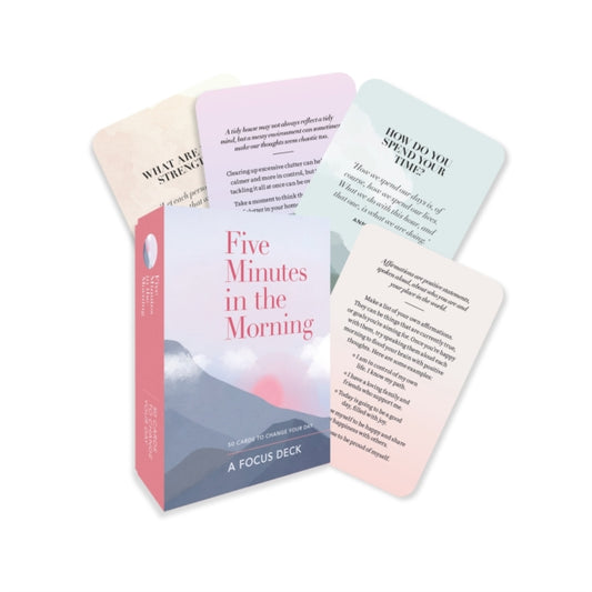 Book cover of: Five Minutes in the Morning: A Focus Card Deck. By: Aster