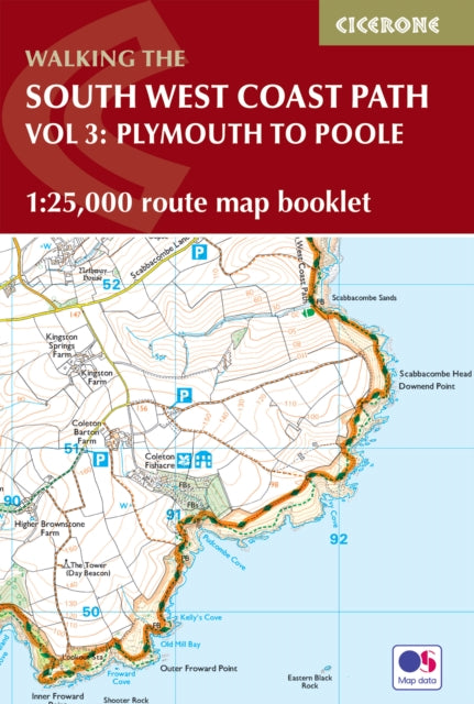 Book cover of: South West Coast Path Map Booklet - Vol 3: Plymouth to Poole. By: Paddy Dillon