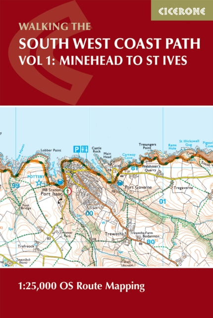 Book cover of: South West Coast Path Map Booklet - Vol 1: Minehead to St Ives. By: Paddy Dillon