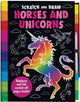 Book cover of: Scratch and Draw Unicorns & Horses Too! - Scratch Art Activity Book