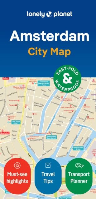 Book cover of: Lonely Planet Amsterdam City Map. By: Lonely Planet