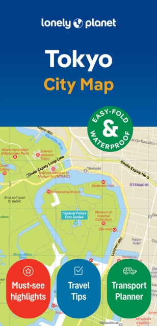 Book cover of: Lonely Planet Tokyo City Map. By: Lonely Planet