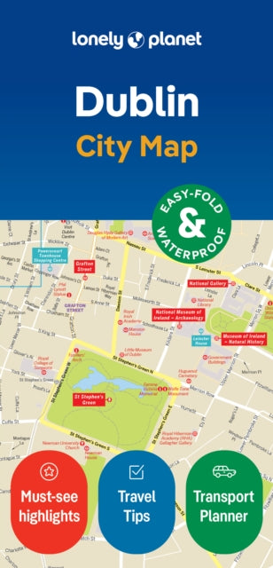 Book cover of: Lonely Planet Dublin City Map. By: Lonely Planet
