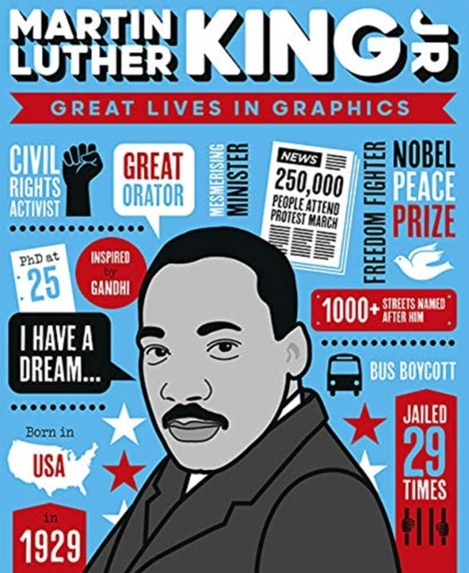Great Lives in Graphics: Martin Luther King 9781787080560 Books Button