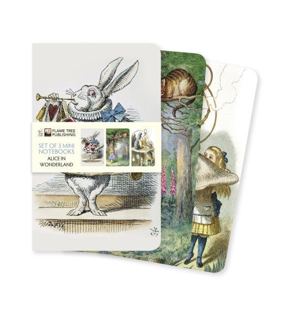 Alice's Adventures in Wonderland Set of 3 Mini Notebooks 9781787559141 Tree Flame