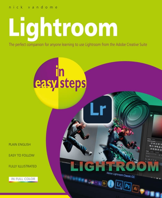 Book cover of: Lightroom in easy steps. By: Nick Vandome