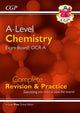 Book cover of: A-Level Chemistry: OCR A Year 1 & 2 Complete Revision & Practice with Online Edition