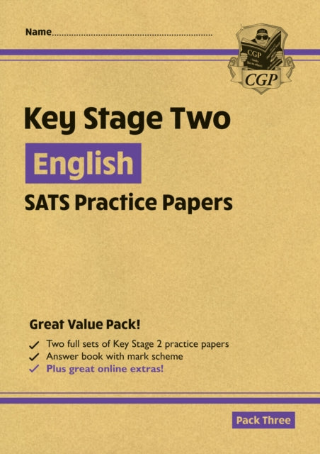 KS2 English Year 6 SATS Practice Papers: Pack 3 - for the 2026 tests (with free Online Extras) 9781789081138 CGP Books