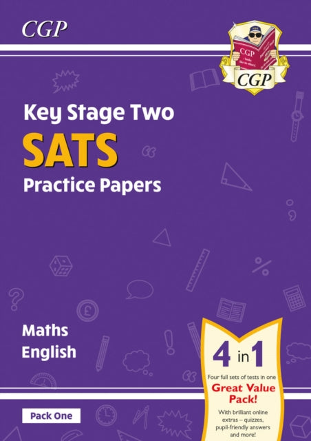 KS2 Maths & English Year 6 SATS Practice Papers: Pack 1 - for 2026 (with free Online Extras) 9781789081145 CGP Books