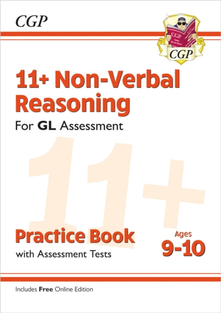 Book cover of: 11+ GL Non-Verbal Reasoning Practice Book & Assessment Tests - Ages 9-10 (with Online Edition)