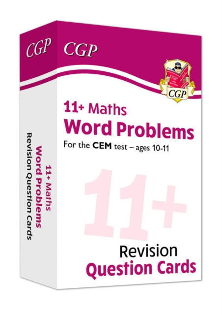 Book cover of: 11+ CEM Revision Question Cards: Maths Word Problems - Ages 10-11