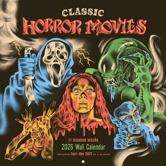 Book cover of: Classic Horror Movies 2026 Wall Calendar