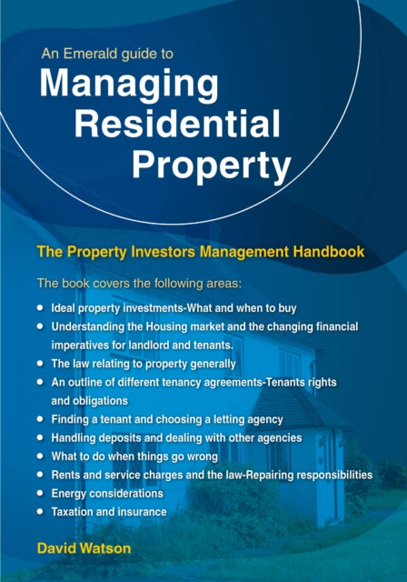 Book cover of: Emerald Guide to Managing Residential Property - The Property Investors Management Handbook. By: Watson, David