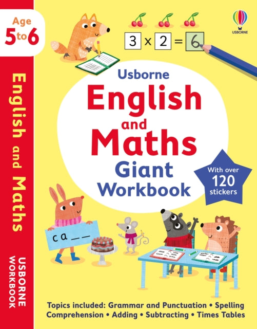 Book cover of: Usborne English and Maths Giant Workbook 5-6