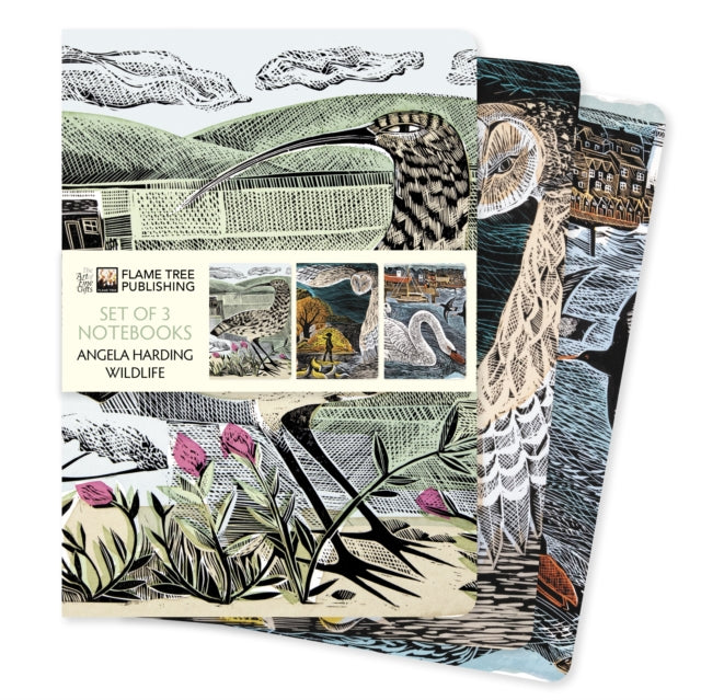 Angela Harding: Wildlife Set of 3 Standard Notebooks 9781804178379 Flame Tree Studio