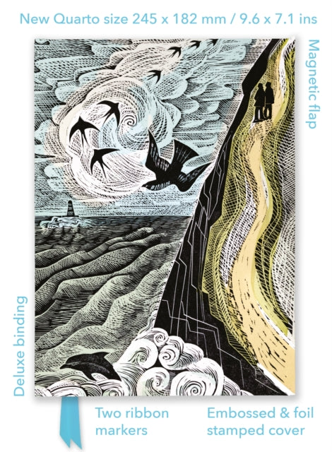 Book cover of: Angela Harding: Cornish Path (Foiled Quarto Journal). By: Flame Tree Studio