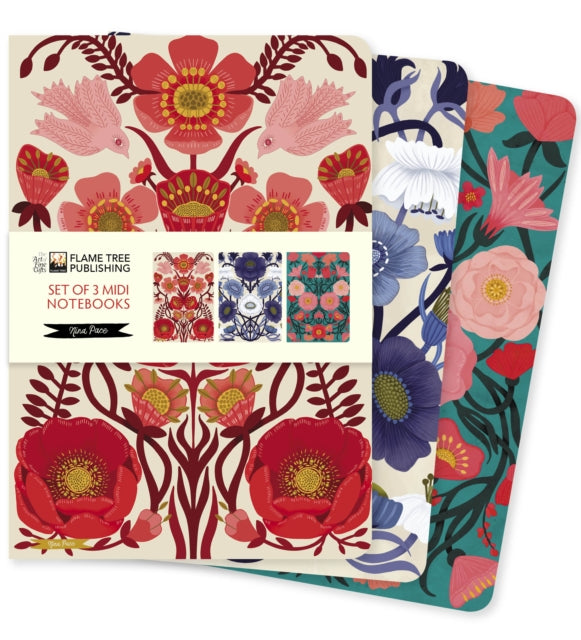 Book cover of: Nina Pace Set of 3 Midi Notebooks. By: Flame Tree Studio