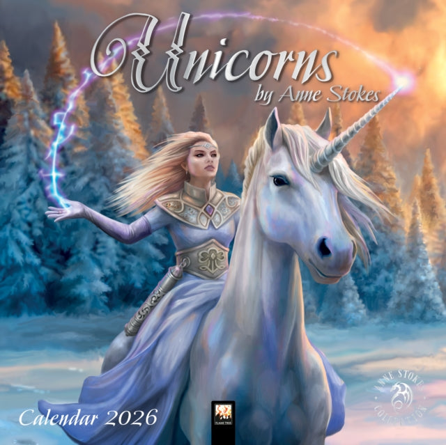 Book cover of: Unicorns by Anne Stokes Wall Calendar 2026 (Art Calendar)