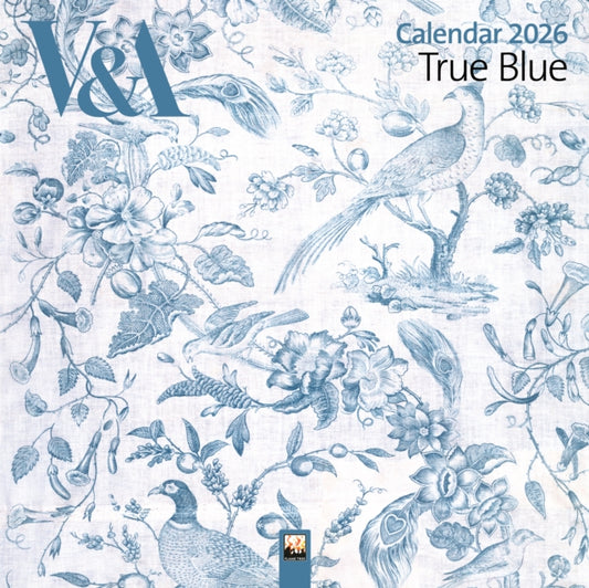 Book cover of: V&A: True Blue Wall Calendar 2026 (Art Calendar)