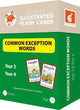 Book cover of: Common Exception Words Flash Cards: Year 3 and Year 4 Words - Perfect for Home Learning - with 106 Colourful Illustrations