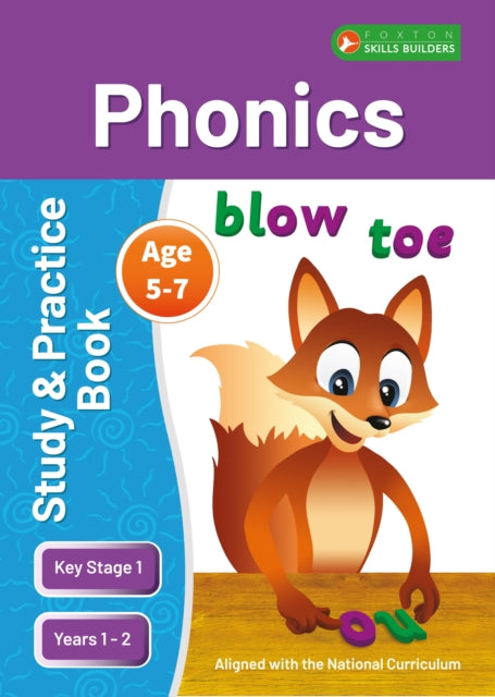 Book cover of: KS1 Phonics Study & Practice Book for Ages 5-7 (Years 1-2) Perfect for learning at home or use in the classroom