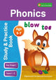 Book cover of: KS1 Phonics Study & Practice Book for Ages 5-7 (Years 1-2) Perfect for learning at home or use in the classroom
