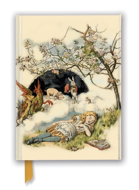 British Library: Alice Asleep, from Alice’s Adventures in Wonderland (Foiled Journal) 9781839647246 Flame Tree Studio