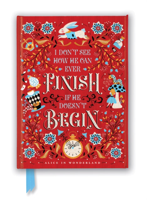 Book cover of: Jenny Zemanek: Alice's Adventures in Wonderland (Foiled Journal). By: Flame Tree Studio