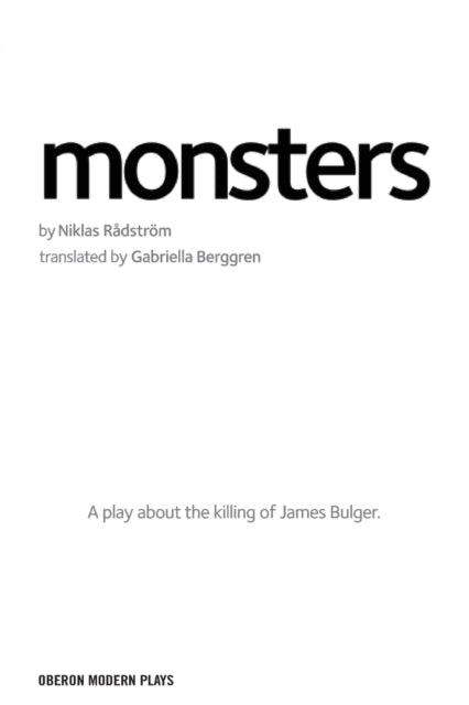 Book cover of: Monsters. By: Niklas Rådström