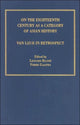 Book cover of: On the Eighteenth Century as a Category of Asian History