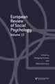 Book cover of: European Review of Social Psychology: Volume 13. By: Strobe & Hewsto