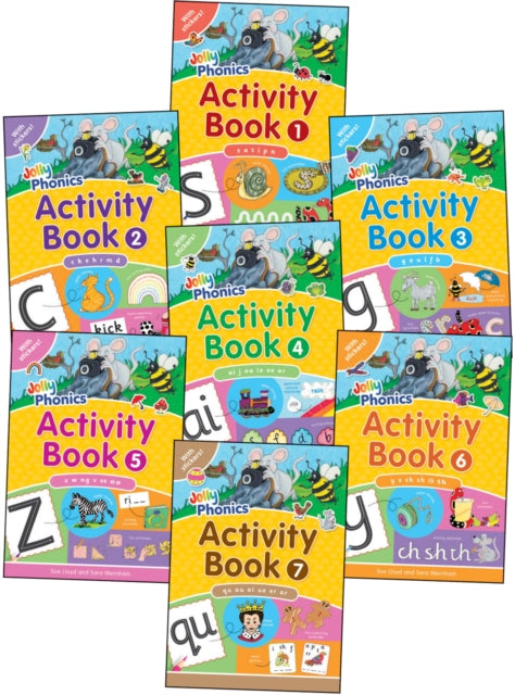 Book cover of: Jolly Phonics Activity Books 1-7