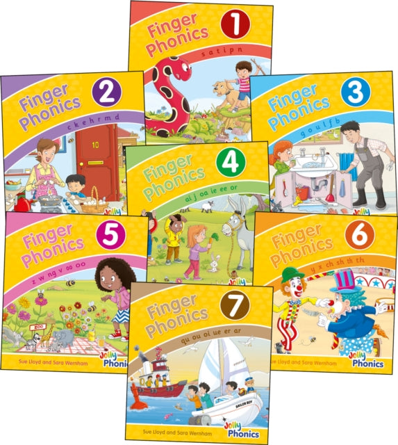 Book cover of: Finger Phonics Books 1-7. By: Sara Wernham