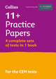 Book cover of: 11+ Verbal Reasoning, Non-Verbal Reasoning & Maths Practice Papers (Bumper Book with 4 sets of tests). By: Collins 11+