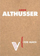 Book cover of: For Marx. By: Louis Althusser