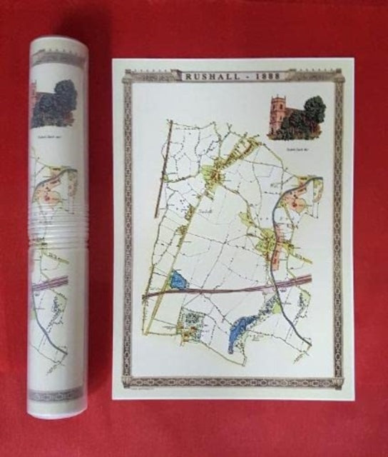 Book cover of: Rushall to Daw End 1888 - Old Map Supplied Rolled in a Clear Two Part Screw Presentation Tube - Print size 45cm x 32cm