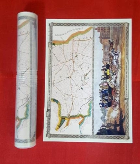Book cover of: Salford Bridge to Erdington Coach Toll Road 1833 - Old Map Supplied Rolled in a Clear Two Part Screw Presentation Tube - Print Size 45cm x 32cm