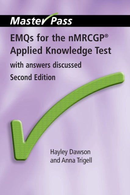 Book cover of: EMQs for the NMRCGP Applied Knowledge Test. By: Hayley Dawson