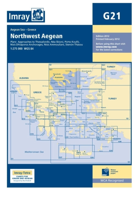 Book cover of: Imray Chart G21