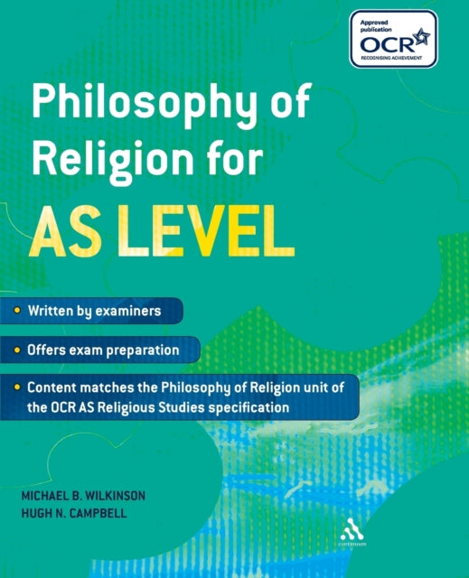 Book cover of: Philosophy of Religion for AS Level. By: Michael B. Wilkinson