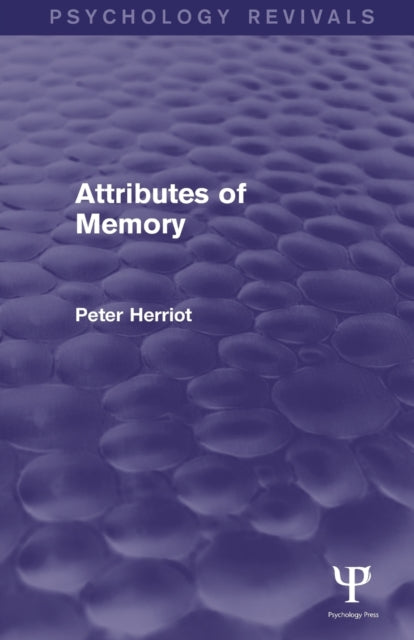 Book cover of: Attributes of Memory. By: Peter Herriot