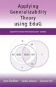 Book cover of: Applying Generalizability Theory using EduG. By: Jean Cardinet