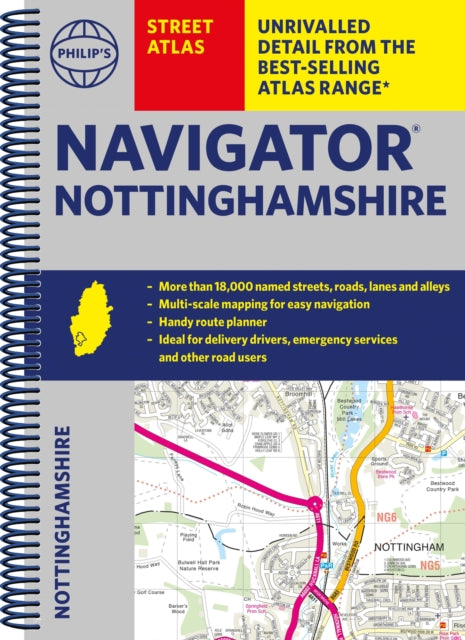 Book cover of: Philip's Navigator Street Atlas Nottinghamshire. By: Philip's Maps