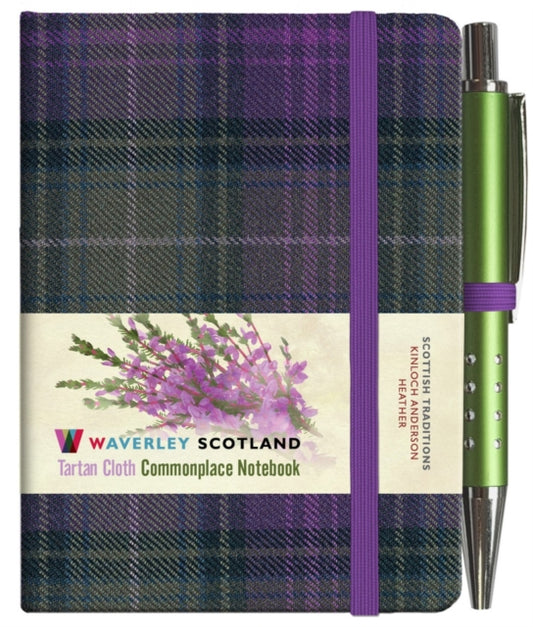 Book cover of: Waverley S.T. (S): Heather Mini with Pen Pocket Genuine Tartan Cloth Commonplace Notebook. By: MINI & PEN 10.5CM x 7CM