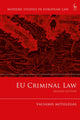 Book cover of: EU Criminal Law. By: Valsamis Mitsilegas