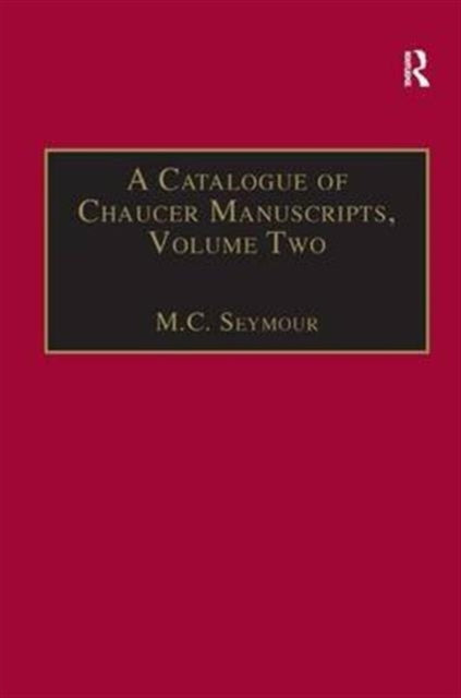 Book cover of: Catalogue of Chaucer Manuscripts. By: M. C. Seymour