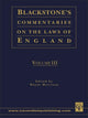 Book cover of: Blackstone's Commentaries on the Laws of England Volumes I-IV. By: Morrison - undifferentiated