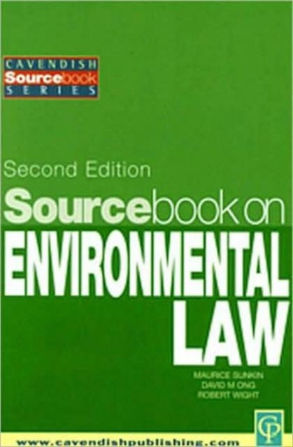 Book cover of: Sourcebook on Environmental Law. By: Sunkin